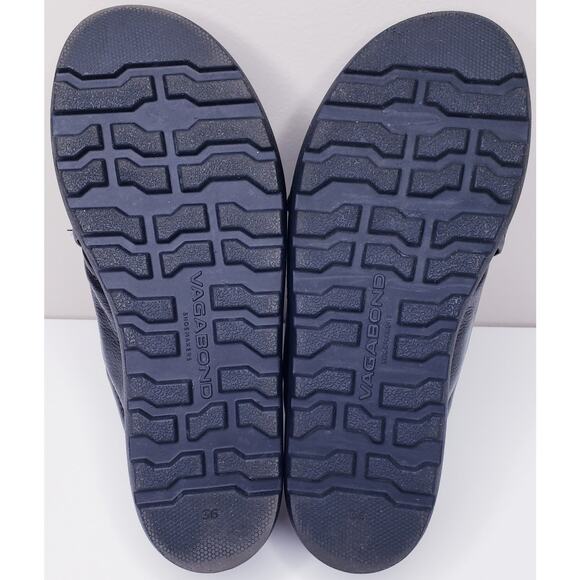 VAGABOND IRENE Cross Strap Black Leather Slide Platform Sandals Women's Size 36 - Picture 10 of 14